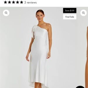 Elegant White One-Shoulder Dress